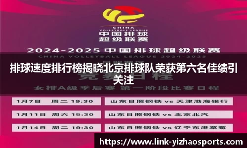 排球速度排行榜揭晓北京排球队荣获第六名佳绩引关注